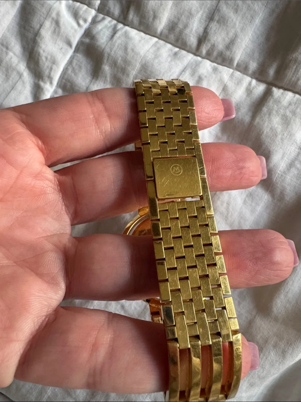 Gold Men's Movado Watch with Black face - Picture 6 of 7